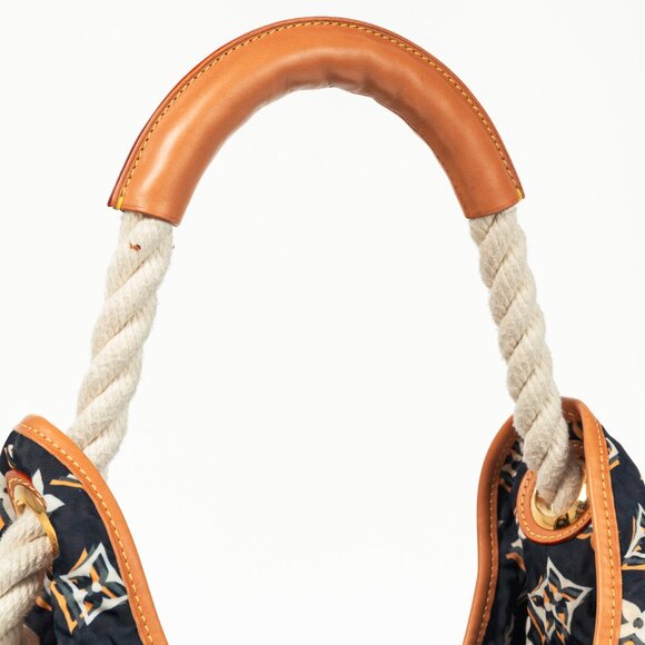Louis Vuitton Bulles MM Navy Monogram Rope-Tassel Hobo Bag - Picture 6 of 14